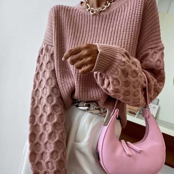 CASUAL DOLLZ statement sleeves Sweater Top - Picture 7 of 8